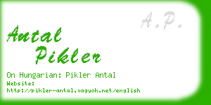 antal pikler business card